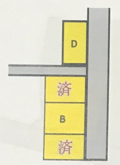 花巻市二枚橋第3地割分譲地区画図